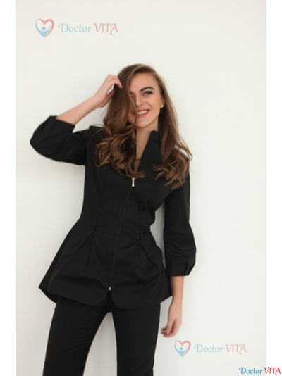 БЛУЗА DOCLIKE DL422 (черный, белый, синий, бордо)