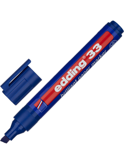 Маркер пигментный EDDING E-33/003, синий, 1,5-3мм, скошенный наконечник