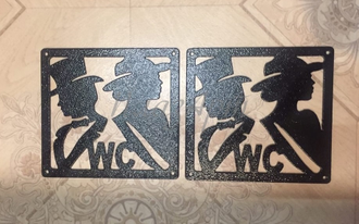 Табличка туалет