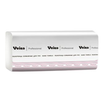 Полотенца бумажные Veiro F2 Premium 2слоя, 200л, 21пач/кор Z-сложения, KZ