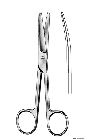 Ножницы тупоконечные вертикально-изогнутые 170 мм П-13-136 Н-237 Н-4