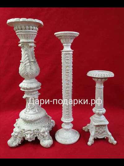 Подсвечник античный 45*20см   1,6 кг   полистоун Россия  1770-013060
