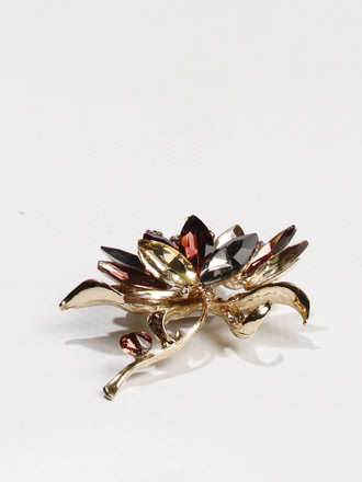 Брошь "Цветок камни стразы" разноцветный
