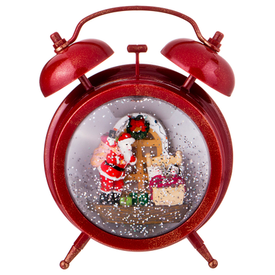 Будильник музыкальный с Елью в шаре со светом, 6,5*14*18 СМ