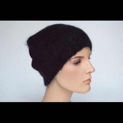 Черная мохеровая шапка женская Vizio Италия 9020 CYO