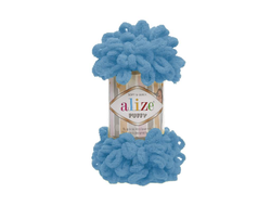 Пряжа Ализе Пуффи голубой цвет 16