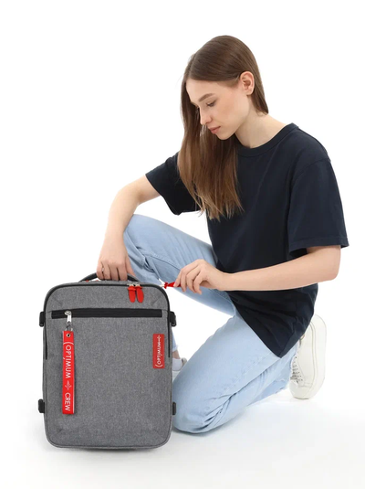 Рюкзак Сумка Чемодан ручная кладь 40x30x20 Optimum Wizz Air Light, серый