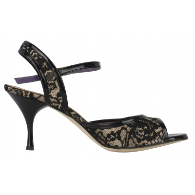 A1 pizzo nero carne vernice nero