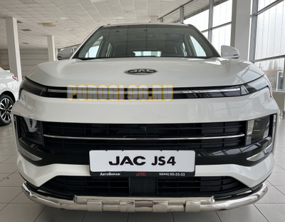 Защита переднего бампера двойная с перемычками d60/42 для JAC JS4 2022-
