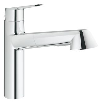 Смеситель для мойки GROHE Eurodisc Cosmopolitan с выдвижной лейкой, хром 32257002