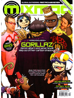 Mixmag Magazine September 2005 Gorillaz Cover, Иностранные журналы в Москве, Intpressshop