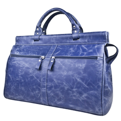 Кожаный саквояж Veano blue (арт. 4004-07)