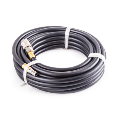 Резиновый маслостойкий воздушный шланг с фитингами Rapid, 20 бар, 15х9 мм, 15 м. AERO, Foxweld, 6511