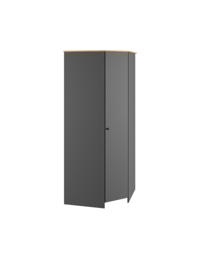 Теодора Шкаф угловой Графит/Дуб крафт