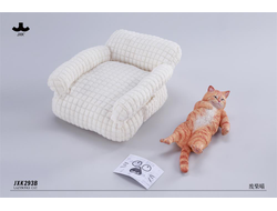 Котик на софе (рыжий) - Коллекционная фигурка 1/6 Lazybones Cat (JXK293B) - JXK