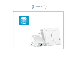 TP-LINK, HomePlug AV Сетевой адаптер PowerLine 500 Мбит/с Ethernet + WiFi точка доступа (комплект 2+1 шт.)