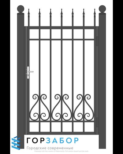 Калитка сварная с элементами ковки KSZ15-32 купить со скидкой