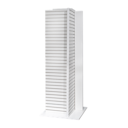 Белый четырёхсторонний стенд QUADRO с экономпанелью