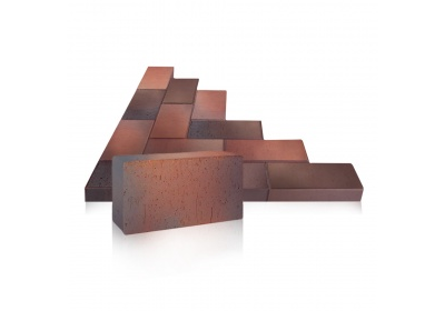 Клинкерная брусчатка тёмно-красная флэшинг ЛСР