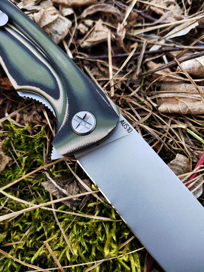 Складной нож Чиж плюс сталь AUS 10, рукоять  G10, цвет тайга