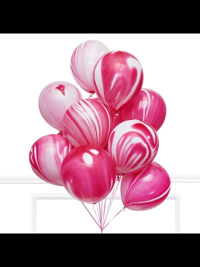 Шары Агаты розовые и черные купить на assorti123.ru