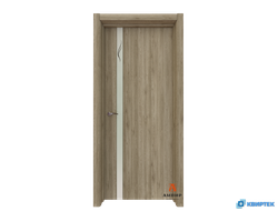 Межкомнатная дверь с покрытием ПВХ Люкс ПГО матовое зеркало с рисунком купить в Челябинске | КВИРТЕК