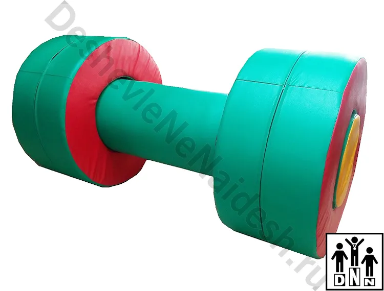 Мягкий модульный игровой набор «Штанга» зеленая