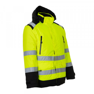 Зимняя сигнальная куртка-парка KW 217, желтый/черный