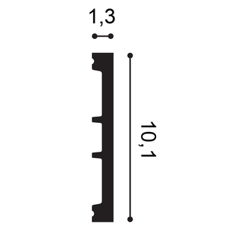 Плинтус SX163 SQUARE - 10,1*1,3*200см