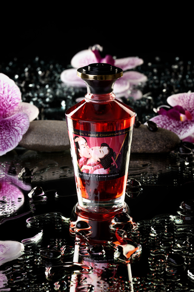 2200 МАСЛО ДЛЯ МАССАЖА РАЗОГРЕВАЮЩЕЕ SHUNGA BLAZING CHERRY 100 МЛ.