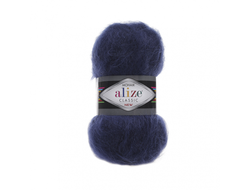 Mohair Сlassic Alize (Мохер Классик Ализе): Состав: 25% Mохер - 24% Шерсть - 51% Aкрил Вес: 100 г Длина: 200 м цвет  Темный синий 395