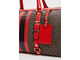 Дорожная сумка Майкл Корс с логотипом красно-коричневая