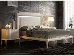 Кровать 605 Chippendale кремовая с дубом без ящика для белья, Fenicia Mobiliario