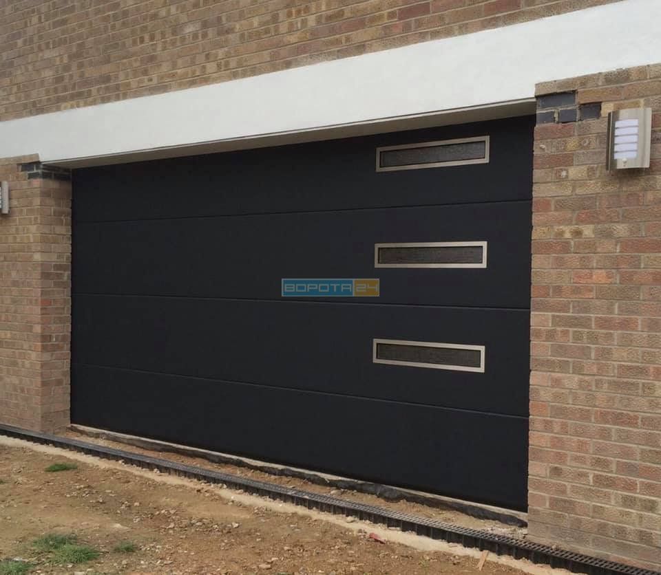 harazhni vorota z panoramnym zasklennyam - vyhotovlennya - montazh