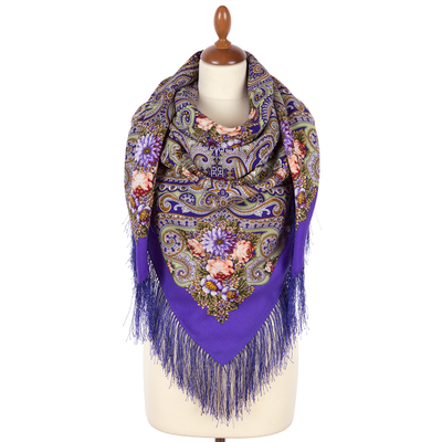 Павловопосадский платок Летний хоровод 2034-15