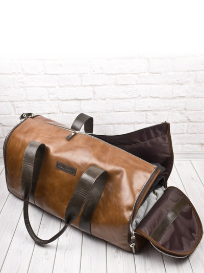 Кожаный портплед / дорожная сумка Torino Premium 
cog/brown (арт. 4037-03)