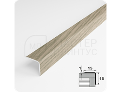 Алюминиевый отделочный уголок Лука УО 15х15мм. клен северный