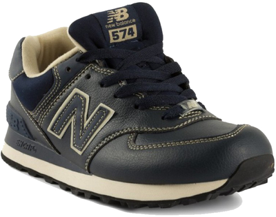 New Balance 574 Black Blue Leather
