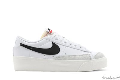 Кроссовки Nike Wmns Blazer Low Platform White Black Женские (36-40)