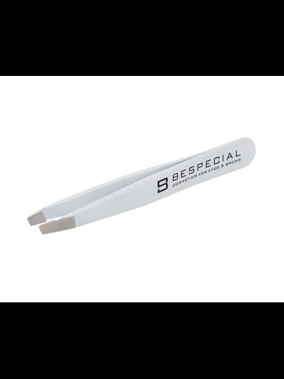 Пинцет BESPECIAL "mini Soft Touch"  (Белый)