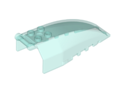 Windscreen 8 x 4 x 2 with 4 Studs and Bar Handle, Trans-Light Blue (92579 / 6078608 / 6172928 / 6254294)