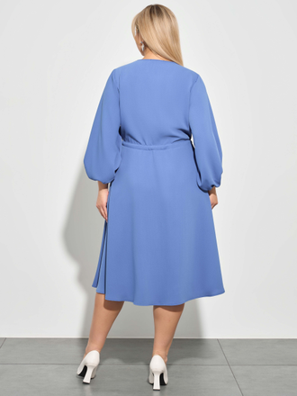 Платье 0327-1а тёмно-голубой. Размеры: с 52 по 62.