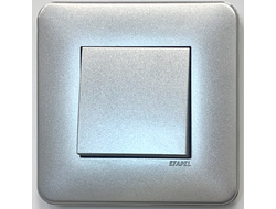 Рамка 1 пост алюминий с хромированным ободком Efapel Latina