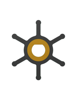 Импеллер с лыской Ancor 5411 Ø35,2x12,7мм посадочное Ø8мм 6 лопастей для помпы охлаждения двигателя из чёрного нитрила