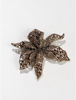 Брошь "Карамболь" желтый металл