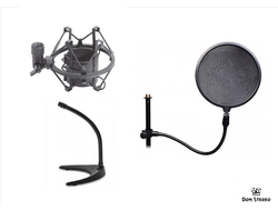 Фото Аксессуаров для микрофонов (ветрозащиты, поп-фильтры, стойки настольные)
