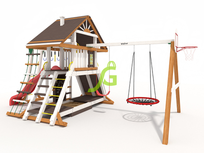 Детская площадка IgraGrad Крепость Фани с рукоходом (Дерево) мод.2