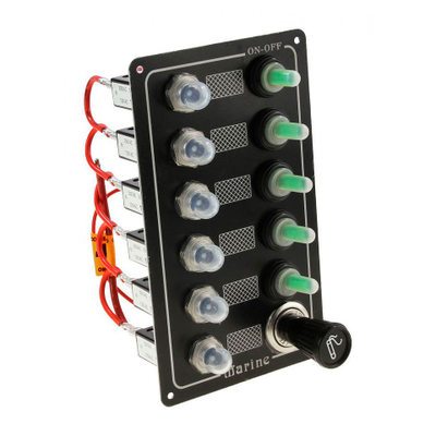 Панель выключателей, 5 тумблеров, 6 предохранителей, прикуриватель