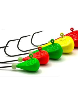 Мормышка "СТУКАЛКА" крашеная (Барбариан Корея)  20 гр (уп/зшт) красн,жёлт,зел