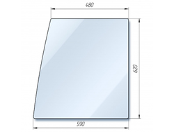 Стекло дверное правое (верхнее) кабинное DF-244 (Люкс)